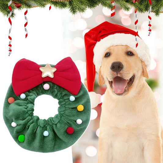 Christmas Pet Bow-knot Collar Friendly To Skin Xmas Pet Scarf WashableParty Pet Dog Neck Strap Scarf Photo Prop Pet Supplies